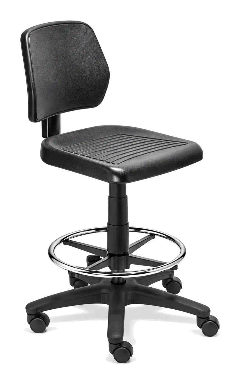 Silla Banco Industrial Aro Cromado de Poliarte, de la categoría bancos altos