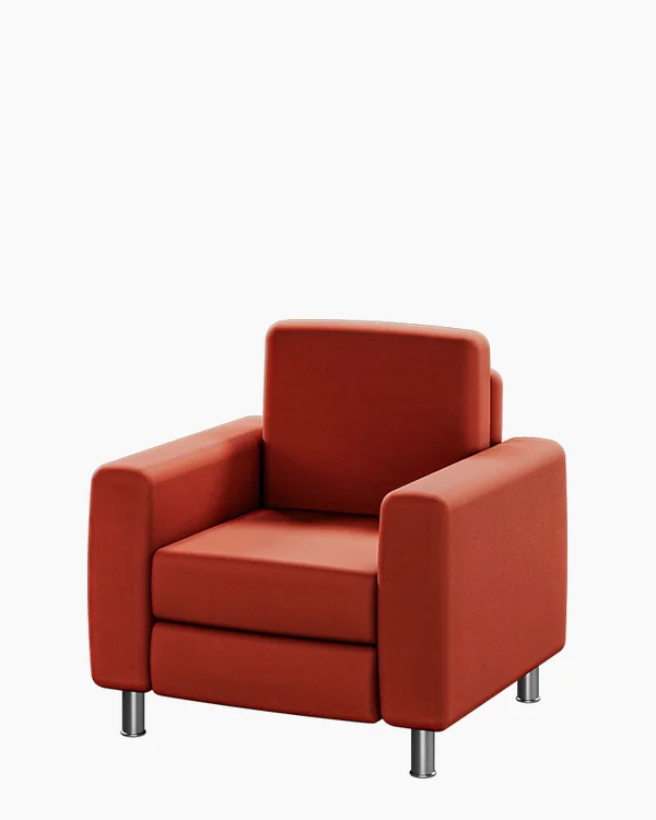 Sillón Rubi Base Cromada