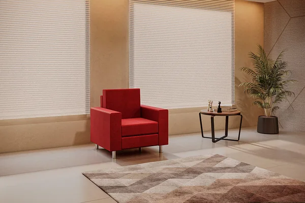 Sillón Rubi Base Cromada, vista ambiente